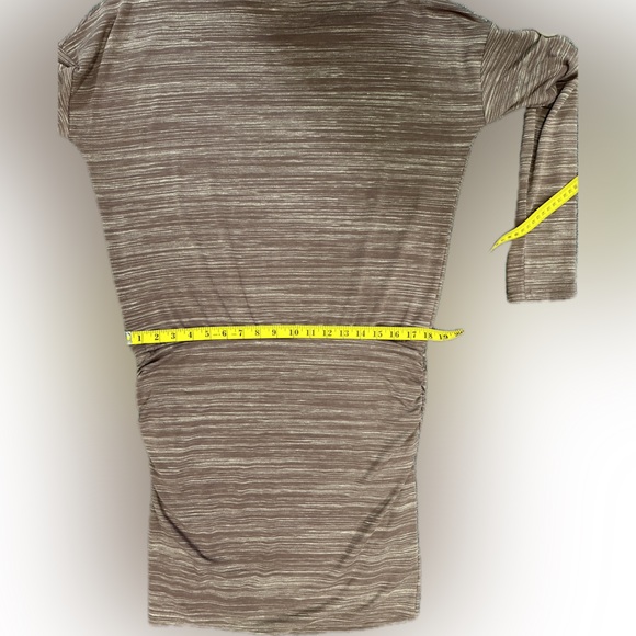 Athleta Beyond Soft Avenues Long Sleeve Side Ruched Purple Heather Dress Medium - Picture 8 of 9